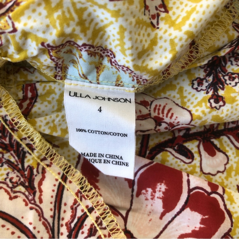 Ulla Johnson Lila  Cotton Mini Dress - Calla Lily - Picture 8 of 8